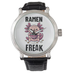 Montre Kawaii Axalotl manger Ramen