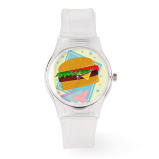 Montre Kawaii Cute Cartoon Hamburger Cheeseburger Burger