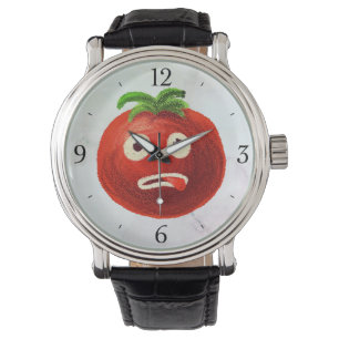 Montre Kawaii Cute tomate drôle Cartoon Vegeton