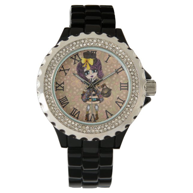 Montre Kawaii goth lolita Steampunk (devant)
