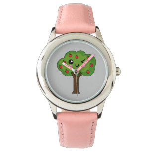 Montre Kawaii Joyeux Pommier À Voie