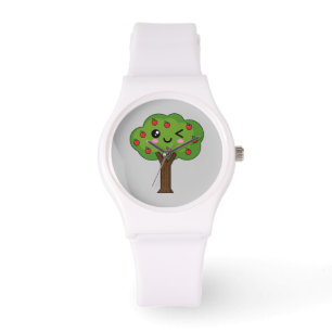 Montre Kawaii Joyeux Pommier À Voie