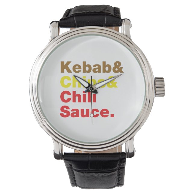 Montre Kebab & Frites & Sauce Chili. (devant)