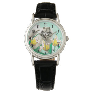 Montre Keeshony in Tulips Peinture mignonne Original Chie