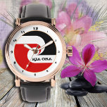 Montre Kia Ora & Maori Drapeau montre, mode Nouvelle-Zéla<br><div class="desc">Voir : Drapeau Kia Ora & Maori - symbole ethnique & drapeau maori national de Nouvelle-Zélande (Tino Rangatiratanga) - aimez mon pays,  mères jour,  voyage,  vacances,  patriotes / fans de sports (monde de rugby)</div>