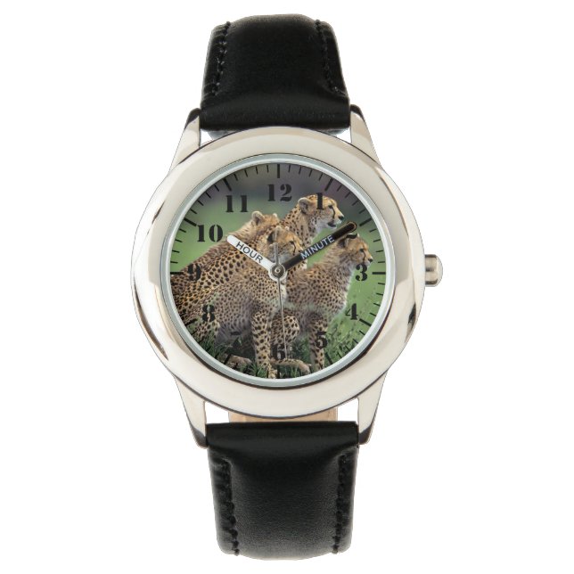 Montre Kids Classic Watch/Wildlife Cheetah's (devant)
