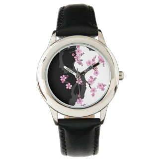 Montre Kimono japonais Sakura noir et blanc