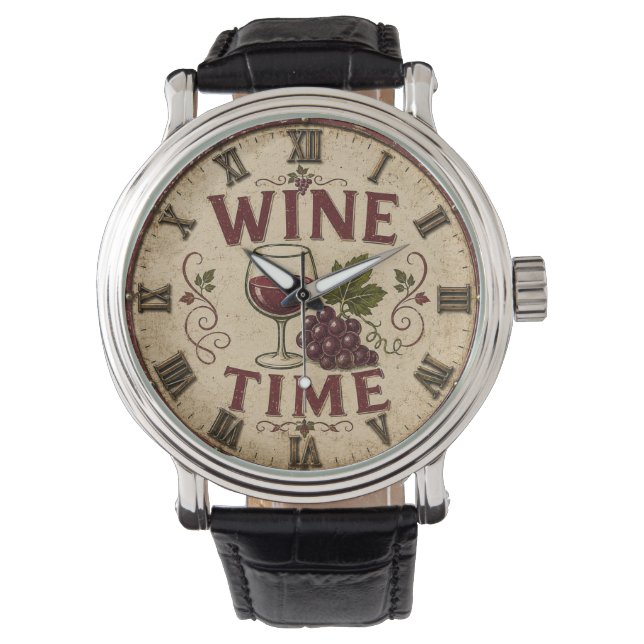 Montre Kitchen Farmhouse Decor Wine Time  (devant)