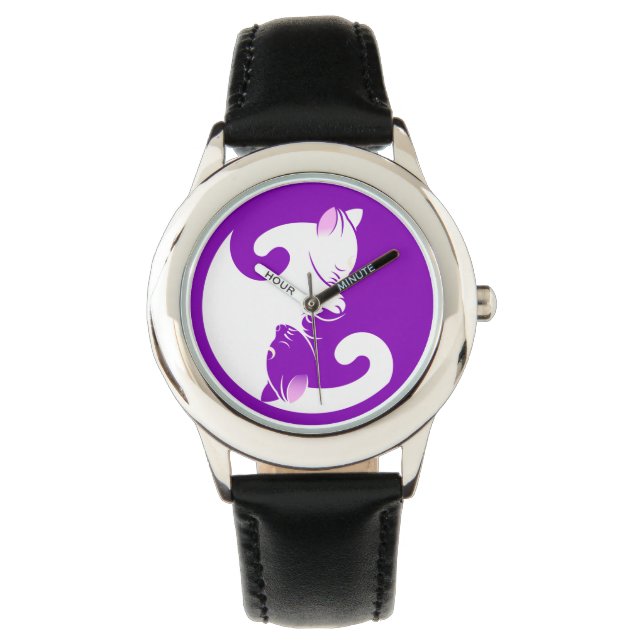 montre kitten yin yang (devant)