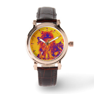 Montre KITTY CAT / CUISINE AVEC ROSE violet bleu orange
