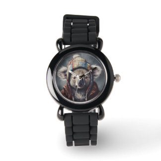 Montre koala adorable portant casquette mignon personnali