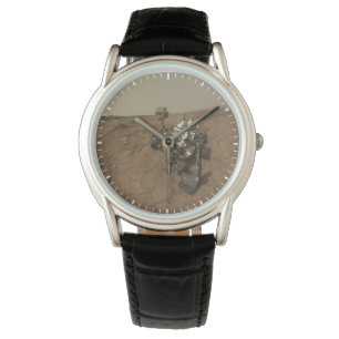 Montre La Curiosité A Rover Sur La Surface De Mars.