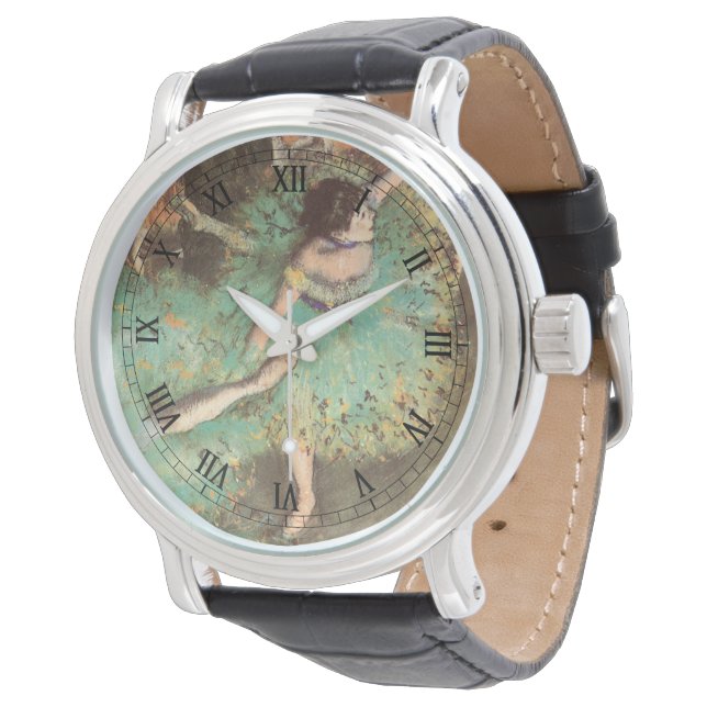Montre La danseuse verte d'Edgar Degas, Ballet Vintage (Incliné)