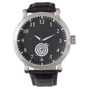 Montre La flèche atteint une cible ronde