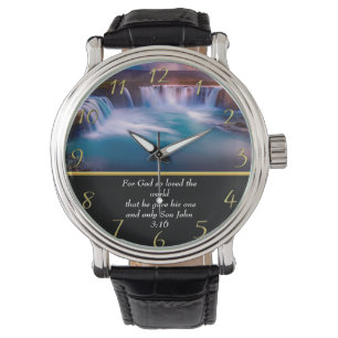 Montre La foi chrétienne une cascade Jean 3:16