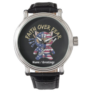 Montre La foi sur la peur Inspiration chrétienne Customis
