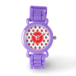 Montre La fraise blanche rouge girly mignonne modèle le