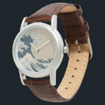 Montre La Grande Vague au large de Kanagawa<br><div class="desc">La Grande Vague de Kanagawa,  de la série '36 Vues du Mont Fuji' | par Katsushika Hokusai | Lieu de l'art : Collection privée | Artiste japonais | Numéro de collection d'images : XIR158277</div>