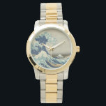 Montre La Grande Vague au large de Kanagawa<br><div class="desc">The Great Wave Watch The Great Wave off Kanagawa, aussi connu sous le nom de The Great Wave ou simplement The Wave, est une gravure en bois de l'artiste japonais Katsushika Hokusai. Exemple de l'art ukiyo-e, il a été publié entre 1830 et 1833 comme le premier dans la série de...</div>