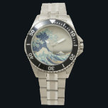 Montre La Grande Vague au large de Kanagawa<br><div class="desc">The Great Wave Watch The Great Wave off Kanagawa, aussi connu sous le nom de The Great Wave ou simplement The Wave, est une gravure en bois de l'artiste japonais Katsushika Hokusai. Exemple de l'art ukiyo-e, il a été publié entre 1830 et 1833 comme le premier dans la série de...</div>