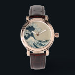 Montre La Grande Vague au large de Kanagawa<br><div class="desc">La Grande Vague de Kanagawa,  de la série '36 Vues du Mont Fuji' | par Katsushika Hokusai | Lieu de l'art : Collection privée | Artiste japonais | Numéro de collection d'images : XIR158277</div>