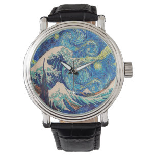 Montre La Grande Vague De Kanagawa La Nuit étoilée