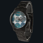 Montre La Mer - Cercles<br><div class="desc">La Mer III par Chariklia Zarris. Motif qui présente des cercles d'aquarelle bleu-ish.</div>