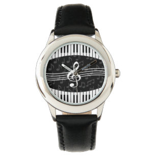 Montre La musique élégante note des clés de clef tripl