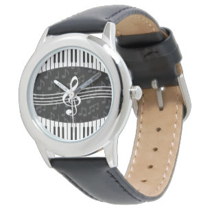 Montre La musique élégante note des clés de clef triple