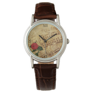 Montre La musique élégante note floral
