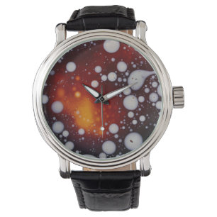 Montre La naissance des étoiles dans un liquide Abstrait