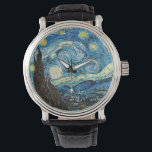 Montre La nuit étoilée de Vincent Van Gogh<br><div class="desc">Starry Night est un tableau de l'artiste post-impressionniste néerlandais Vincent van Gogh. Peint en juin 1889, il dépeint la nuit la vue depuis la fenêtre de son sanitarium à Saint-Rémy-de-Provence (situé dans le sud de la France), bien qu'il ait été peint de mémoire pendant la journée. Le tableau fait partie...</div>