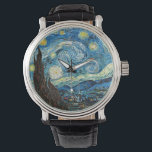 Montre La nuit étoilée de Vincent Van Gogh<br><div class="desc">Starry Night est un tableau de l'artiste post-impressionniste néerlandais Vincent van Gogh. Peint en juin 1889, il dépeint la nuit la vue depuis la fenêtre de son sanitarium à Saint-Rémy-de-Provence (situé dans le sud de la France), bien qu'il ait été peint de mémoire pendant la journée. Le tableau fait partie...</div>