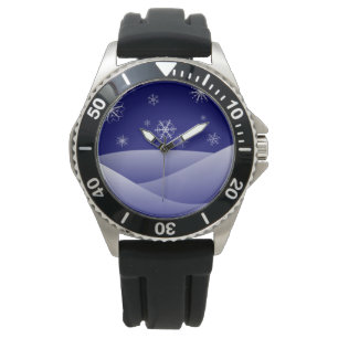 MONTRE LA SCÈNE DE NEIGE D'HIVER