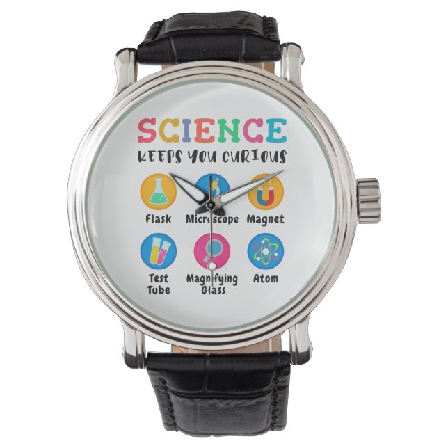Montre La science vous garde curieux (devant)