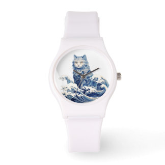 Montre La Vague De Chat Au Large De Kanagawa