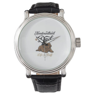 Montre La vie de papa Terre-Neuve est rude Vintage T-shir