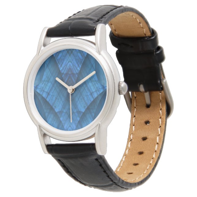 Montre Labradorite Gems Bleu Élégant (Incliné)