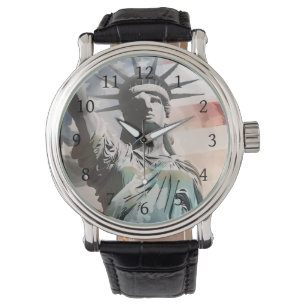 Montre Lady Liberty et le drapeau américain