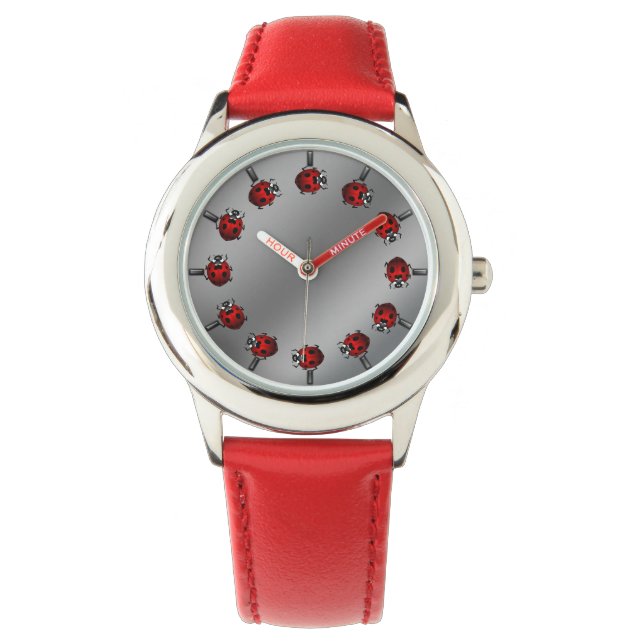 Montre Ladybug Watch mignonne Ladybird Wrist Watch Bug Gi (devant)