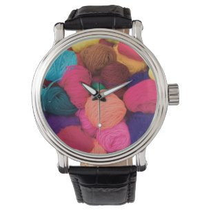 Montre Laine colorée d'alpaca, Huaraz, Cordillère Blanche