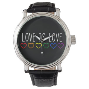 Montre L'amour est Coeurs d'amour LGBTQ
