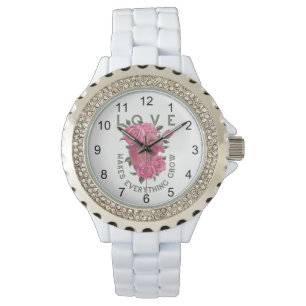 Montre L'amour fait tout grandir - Art Floral Romantique