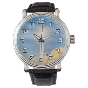 Montre Lancement de la fusée NASA Apollo 8 au centre spat