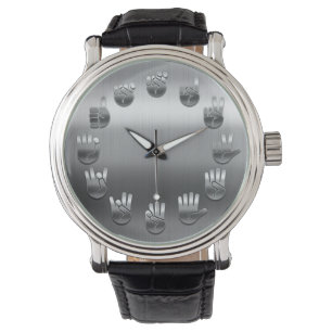 Montre Langue des signes - inoxydable