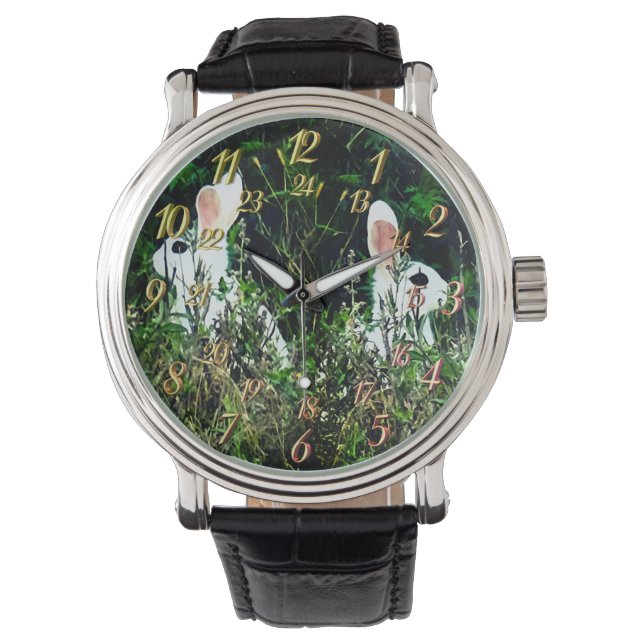 Montre Lapin animal à l'air camouflé (devant)