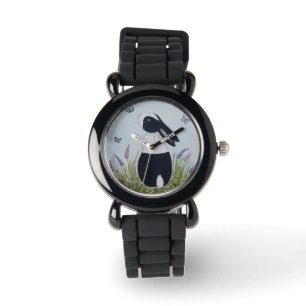 Montre Lapin bunny néerlandais à l'aquarelle