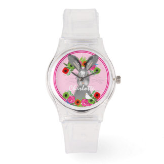 Montre Lapin lapin lapin en gros mignon Personnalisé