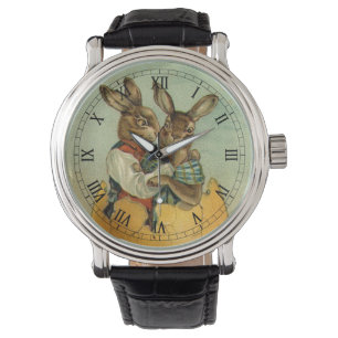 Montre lapins dans un oeuf d'or, Vintage de Pâques victor