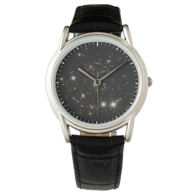 Montre L'Arc Sunburst Dans Un Gros Cluster Galaxy (devant)